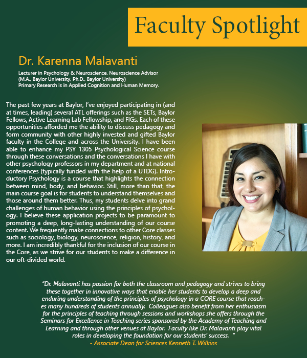 Faculty Spotlight - Karenna Malavanti